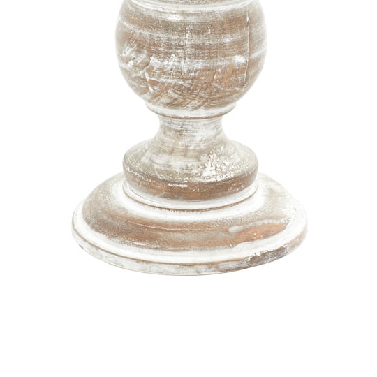 Mango Wood Traditional Candle Holder Set